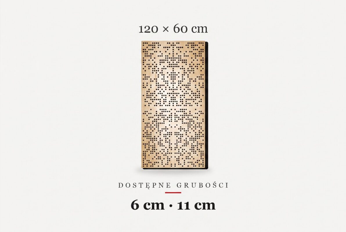 The Binary Diffuser in the 120 × 60 cm format and 6 cm and 11 cm thicknesses