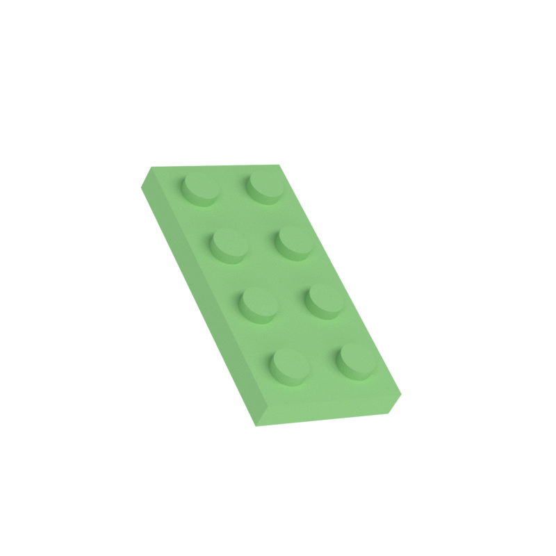 Foamly Blocks - 6. Pastels – Green, 50 × 25 cm