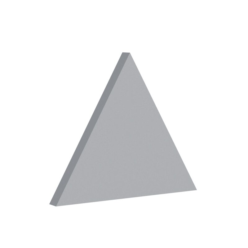 Foamly Triangle - 24. Metals and Minerals – Silver, 60 × 52 cm, 5 cm