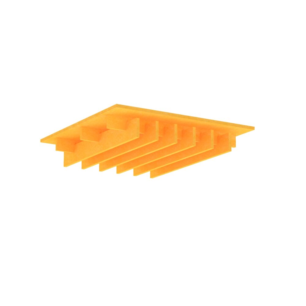 4 x Acoustic Ceiling Panel - Pro.Felt T.2 ~ 1,44 m2 - 5. Yellow