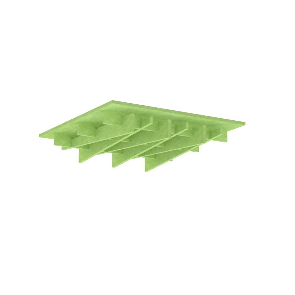 4 x Acoustic Ceiling Panel - Pro.Felt T.5 ~ 1,44 m2 - 10. Green