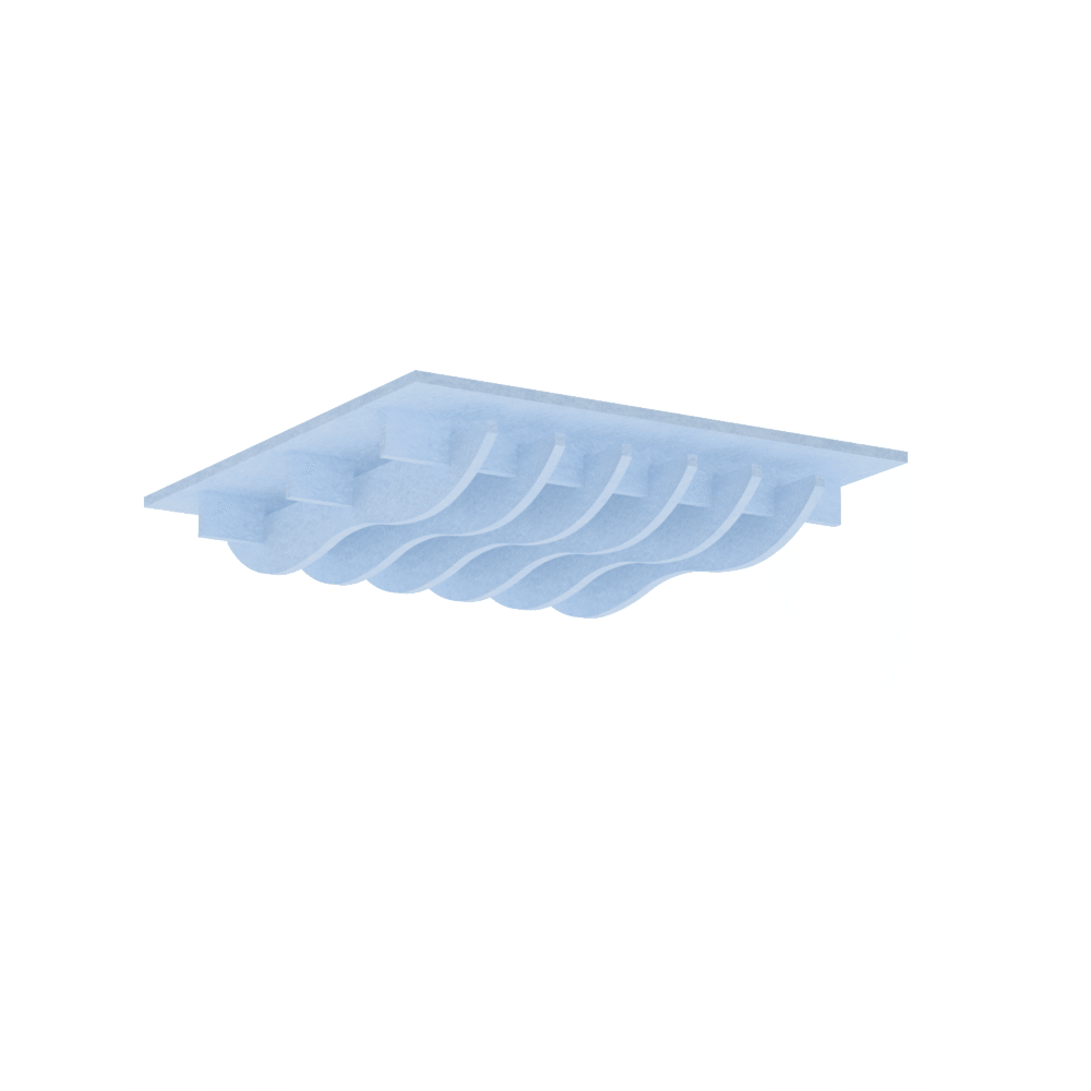 4 x Acoustic Ceiling Panel - Pro.Felt T.8 ~ 1,44 m2 - 6. Light Blue