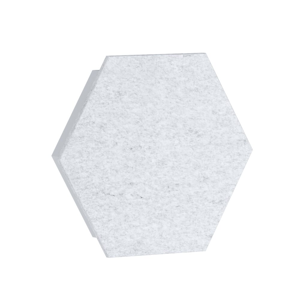 Acoustic Panel Pro.Felt E.5 Hexagon - 2. White Marble, E.XL.5: 658 mm x 569 mm