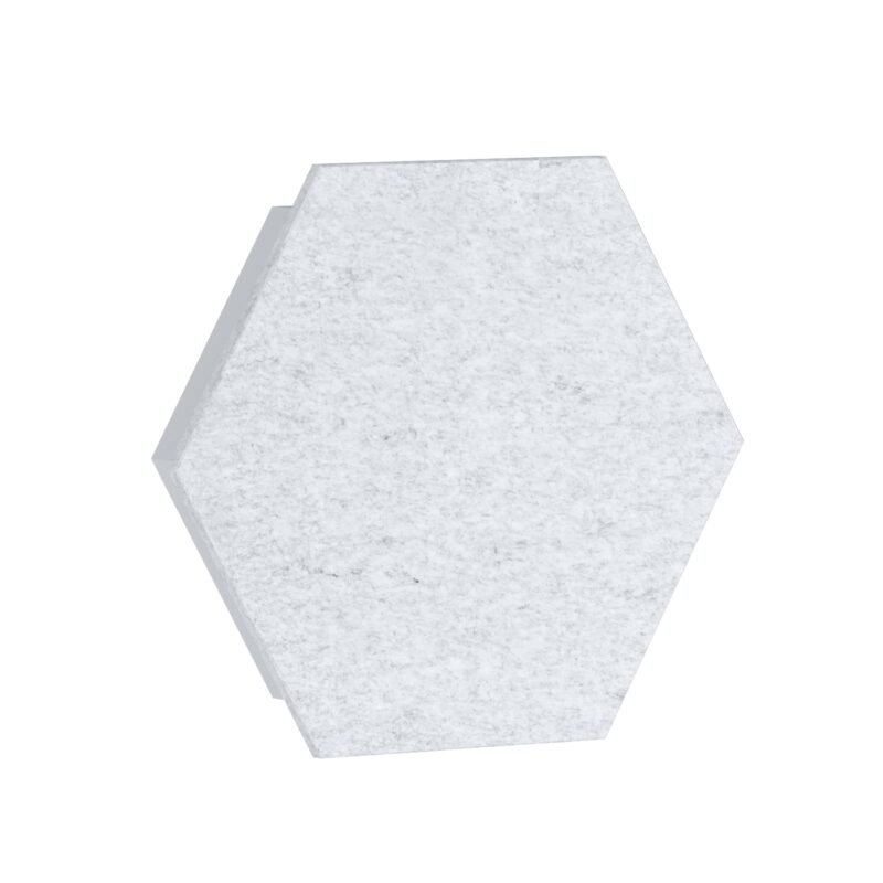 Acoustic Panel Pro.Felt E.5 Hexagon - 2. White Marble, E.XL.5: 658 mm x 569 mm