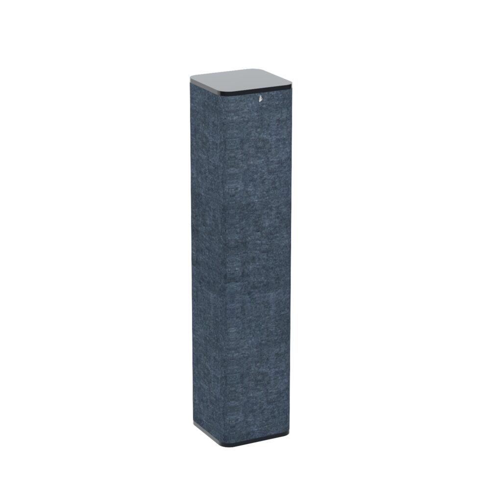 Echo Totem Free-Standing - 13. Graphite, Square, Black Furniture Board with Gloss, 1,5 m