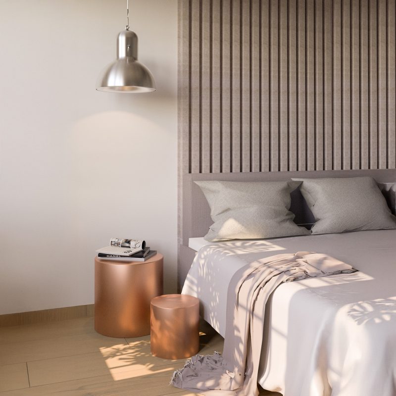 Soft AkuWall Felt slats in a children's space