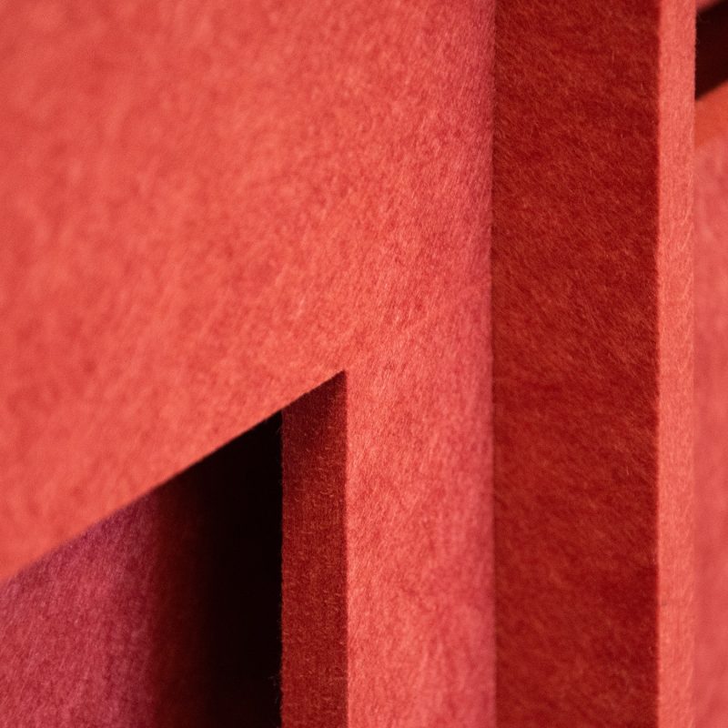 A detail of the joint and the Pro.Felt felt