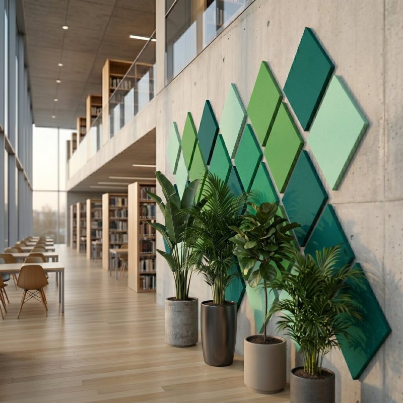 Foamly Diamond on the wall behind studio monitors