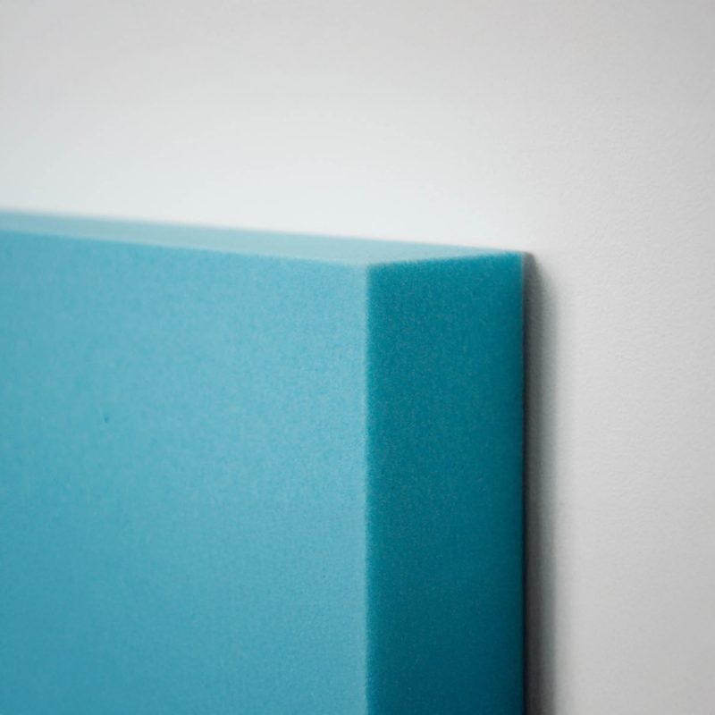 Flare panels on a conference room wall