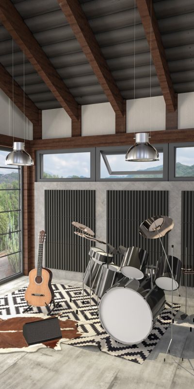 A slat rhythm in a modern office