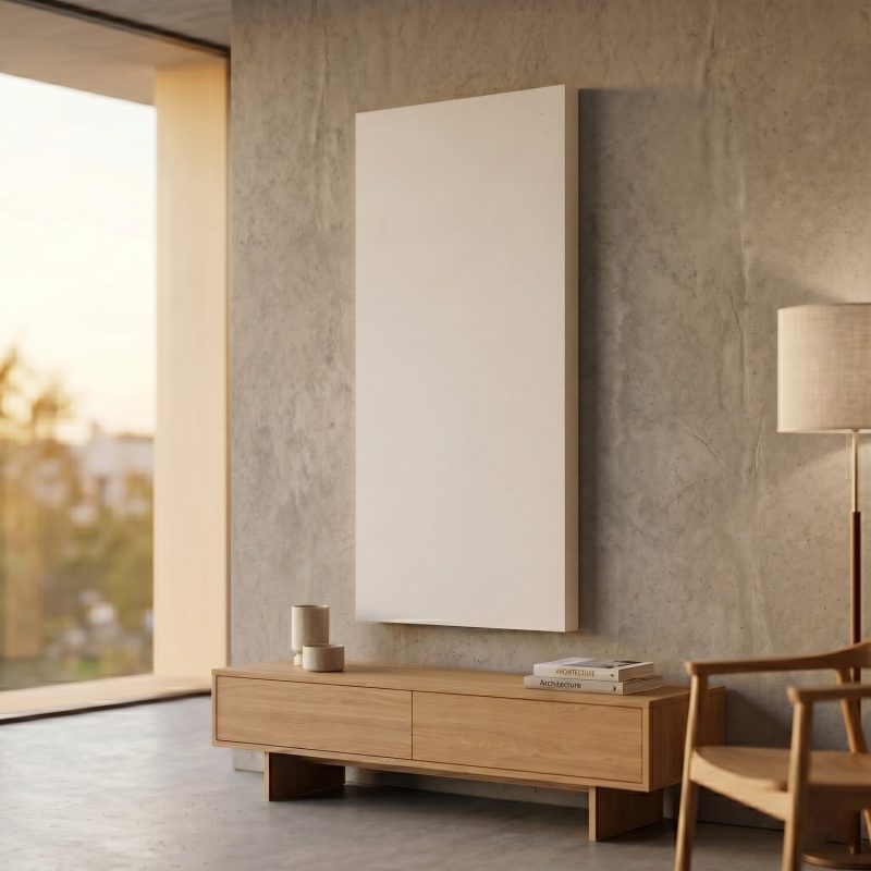 A horizontal Foamly Rectangle layout on a long wall