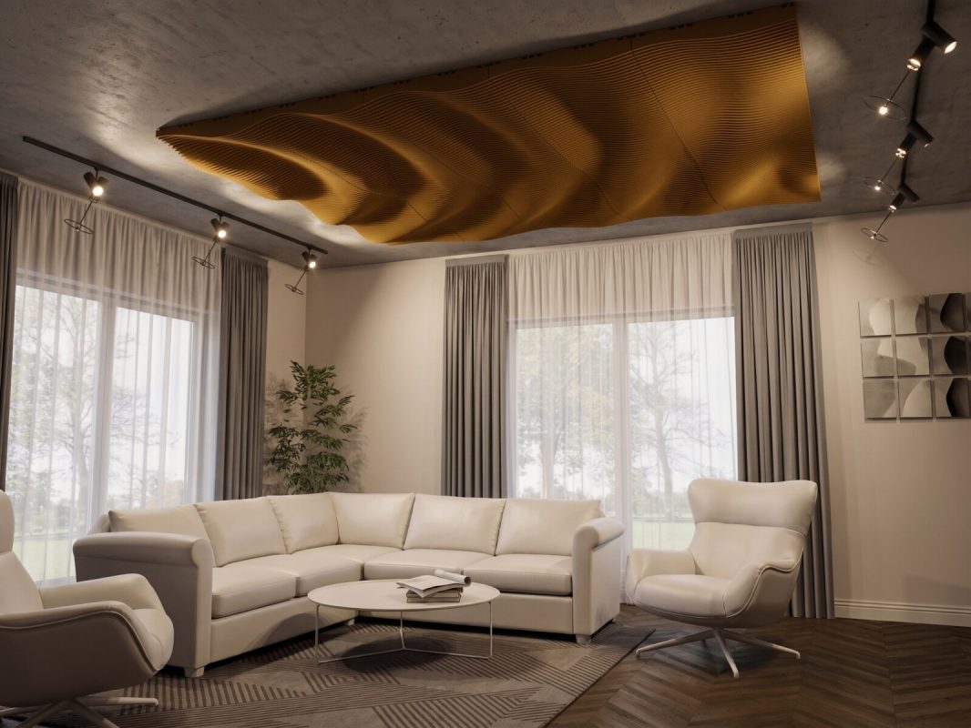 Pro.Felt Wave as a wavy accent in a living room
