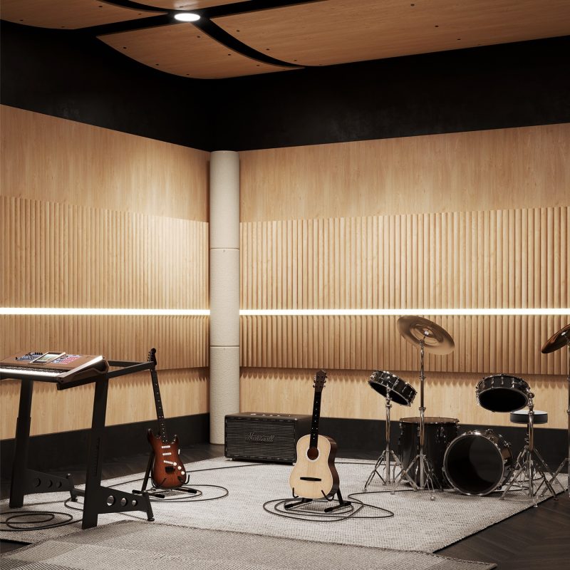 The Standard Bass Trap in the corner of a home studio