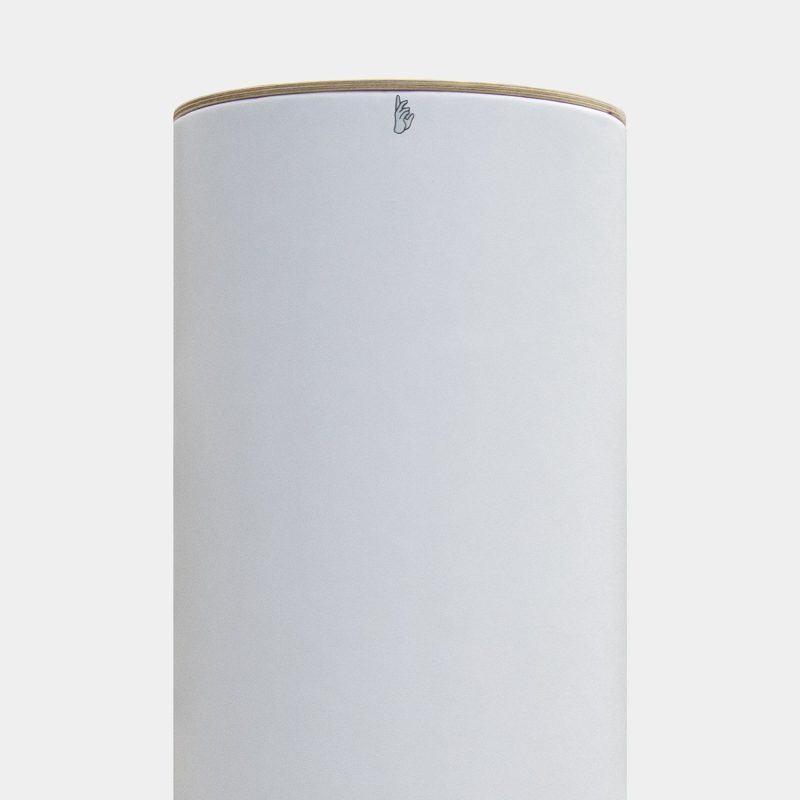 The oval trap placed behind a studio monitor