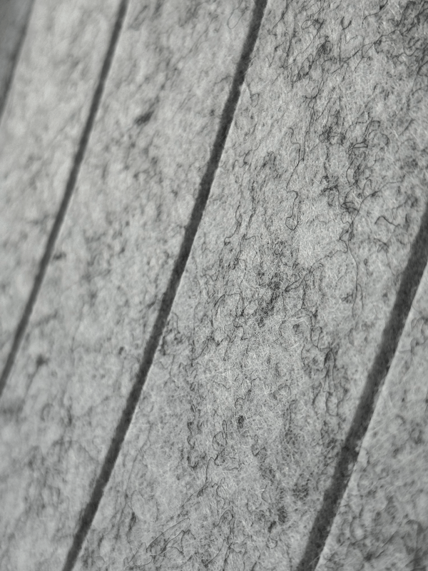 A detail of the soft felt structure